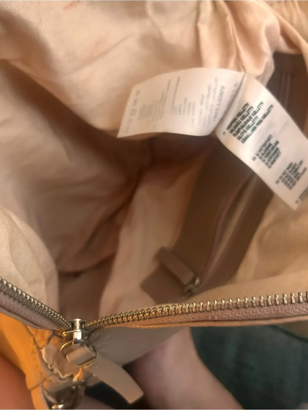 A+more Neutral Beige Leather Crossbody Fold over bag - Women